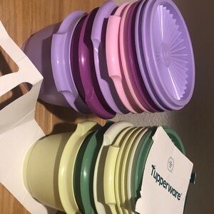 Tupperware heritage 4 Colorful Nesting Bowls with Lids purple only